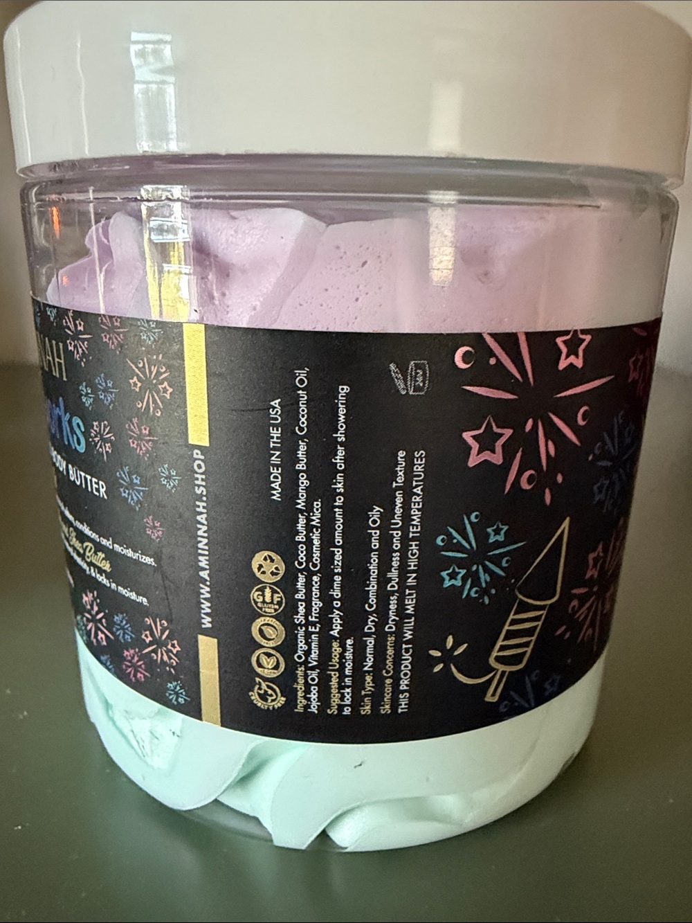 Fireworks Whipped Body Butter - Pink & Mint - Picture 2 of 2